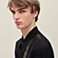 "Eperon d'Or Soie Plissee" short-sleeve straight cut shirt, View: Worn, worn, view 4 of 5