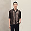"Eperon d'Or Soie Plissee" short-sleeve straight cut shirt, View: Worn, worn, view 3 of 6