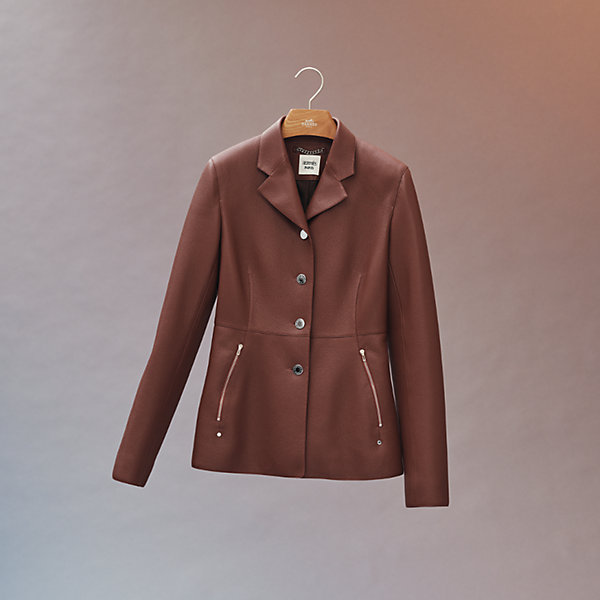 hermes leather coat