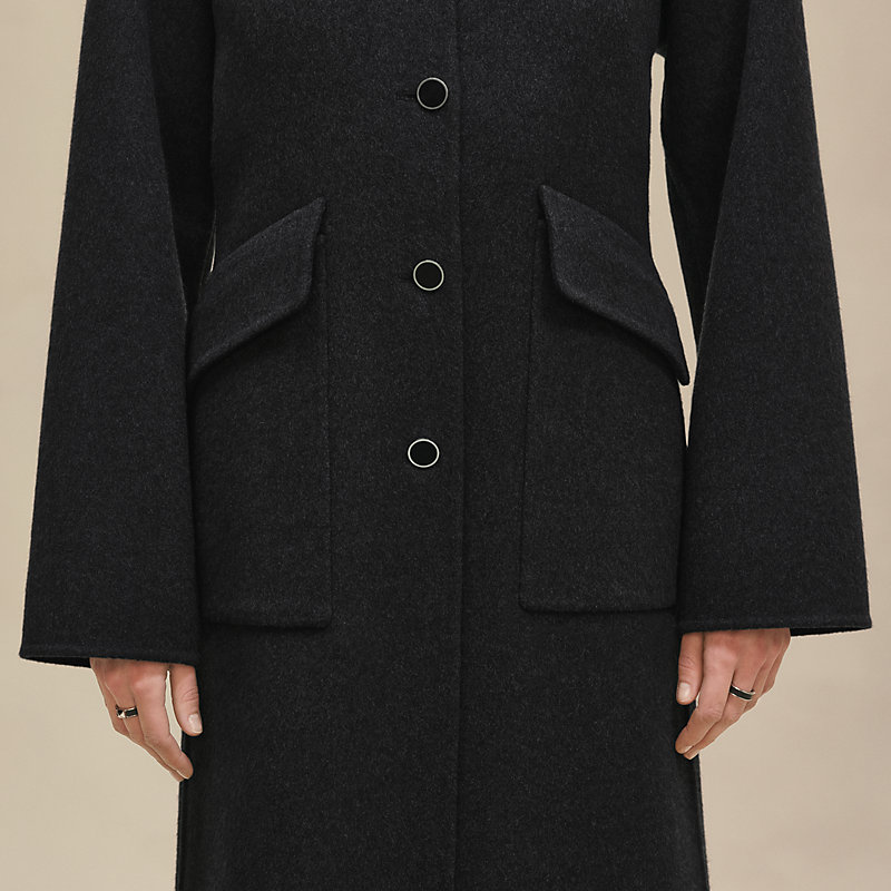 Equestrian long jacket - Grey | Hermès USA