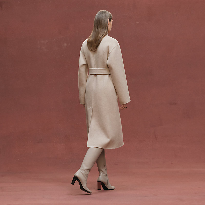 Equestrian long jacket - Beige | Hermès USA