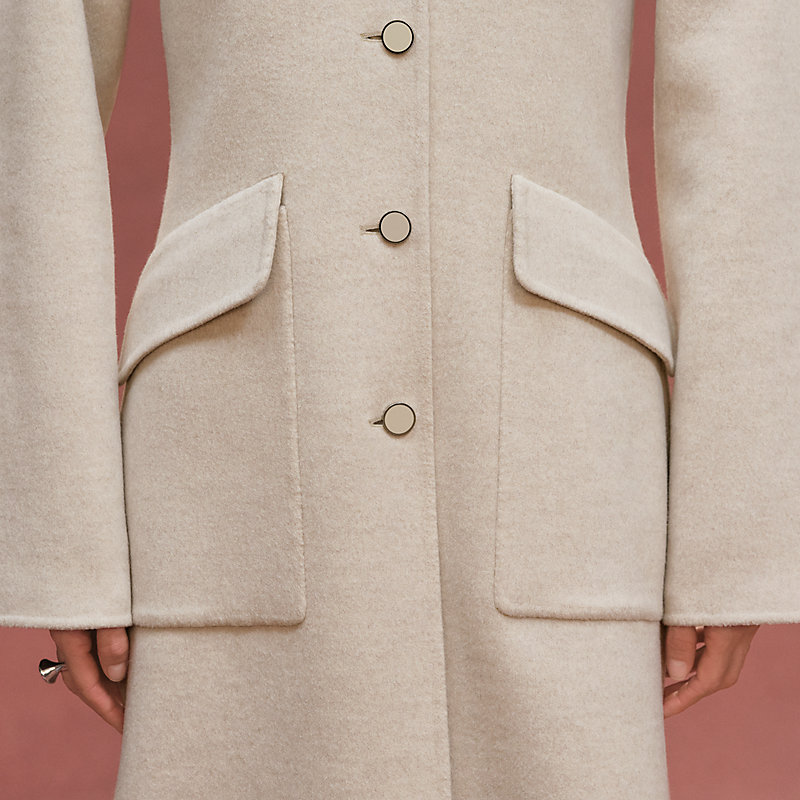 Equestrian long jacket - Beige | Hermès USA