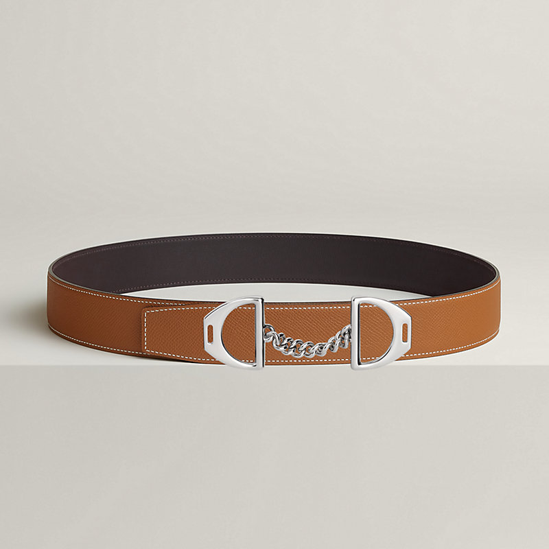 Equipage belt buckle & Reversible leather strap 38 mm | Hermès