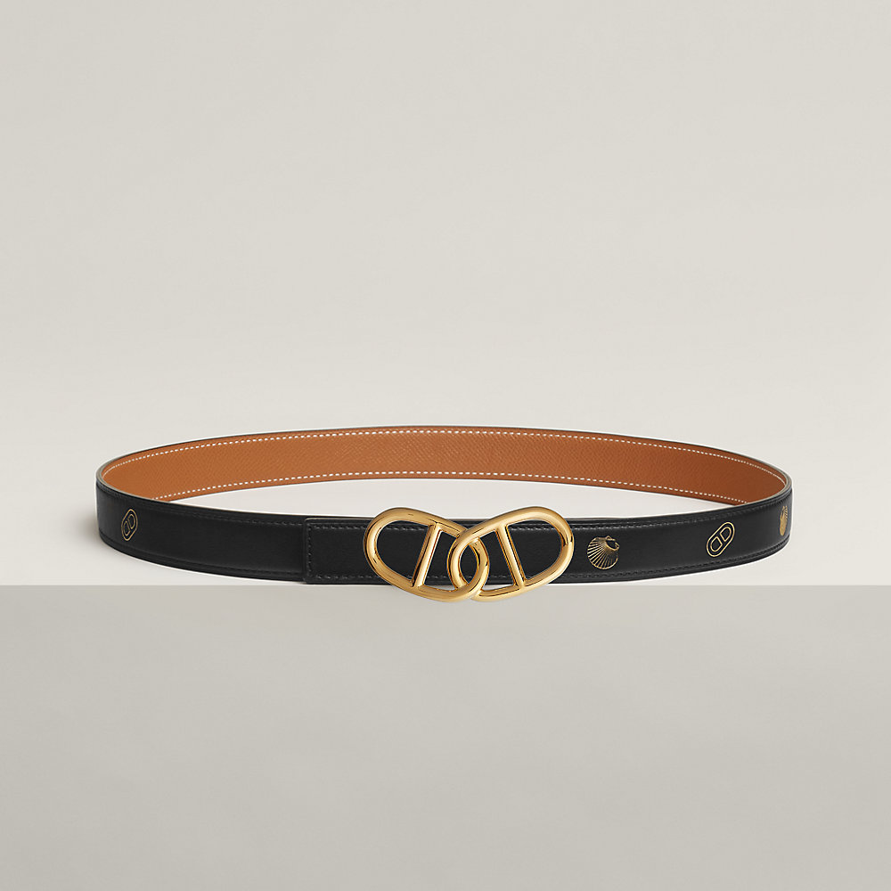 Escale belt buckle & Hermès sur Mer reversible leather strap 24 mm ...