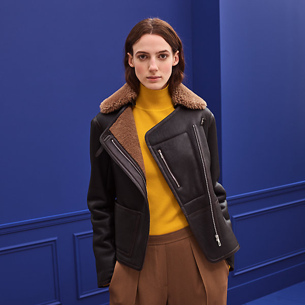 hermes shearling coat