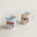 Vista: Ver artículo puesto, Estuche de 2 mugs Hermès Hippomobile (n°1 y n°2)