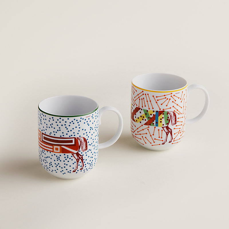 Estuche de 2 mugs Hermès Hippomobile (n°1 y n°2)