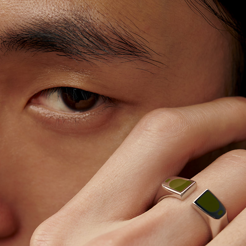 Etrier ring - Blue | Hermès Canada