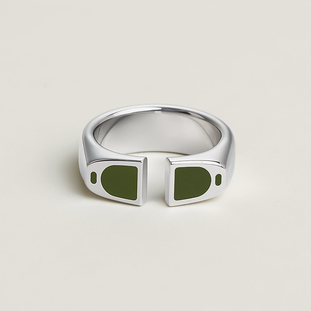 Etrier ring - Green | Hermès Singapore