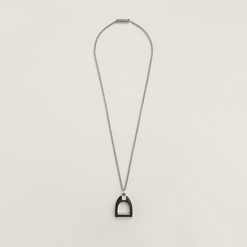 【唯一無二の素材☆】Hermes Etrier Vulcanium ペンダント Etrier Vulcanium necklace | Hermès USA