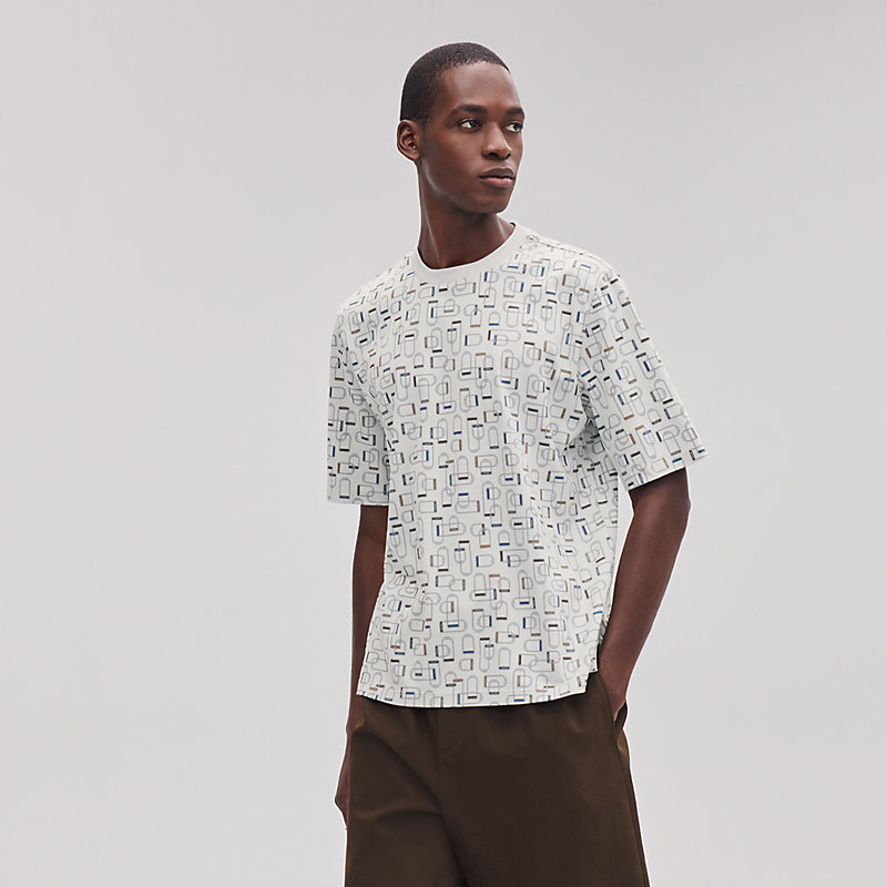 【大人気】HERMES T-shirt imprime Etriers Elastiques Tシャツ Etriers Elastiques