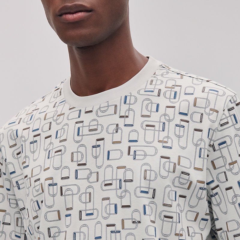 【大人気】HERMES T-shirt imprime Etriers Elastiques Tシャツ Etriers Elastiques