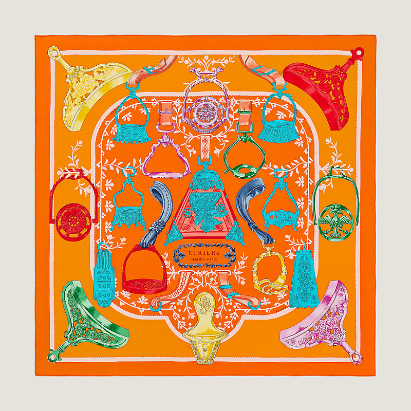 Etriers Remix scarf 90 | Hermès Australia