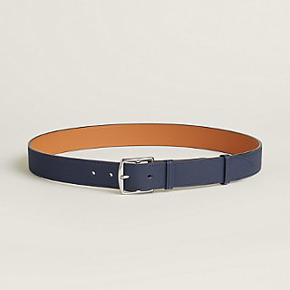 Hermes Unisex Bleu Paradis Taurillon Clemence Etriviere 32 Complete Belt