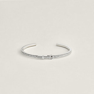 Etriviere bracelet, small model - White gold | Hermès USA