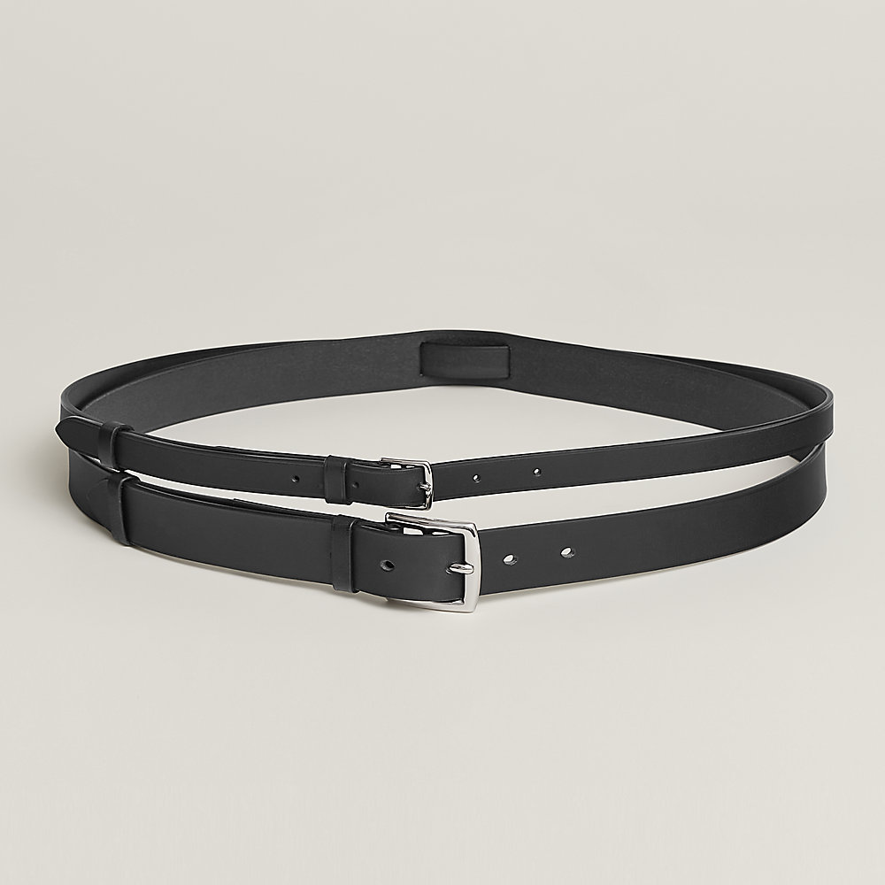 Etriviere Duo 15/26 belt - Black | Hermès USA