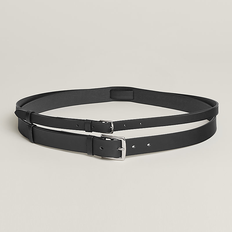 Etriviere Duo 15/26 belt - Black | Hermès USA