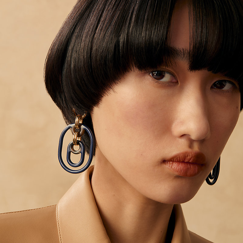 Eurydice earrings, large model - Pink | Hermès USA