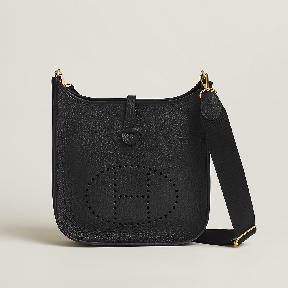 hermes black evelyne shoulder bag