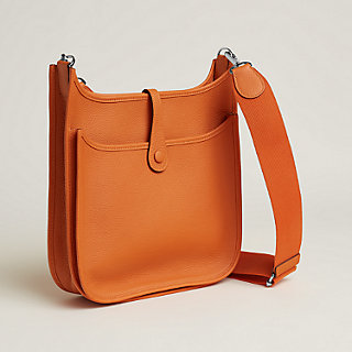 Hermes Orange Clemence Leather Evelyne 29 Shoulder Bag Hermes