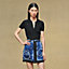 "Ex-Libris a Main Levee" buttoned skirt, View: Worn, worn, view 2 of 4