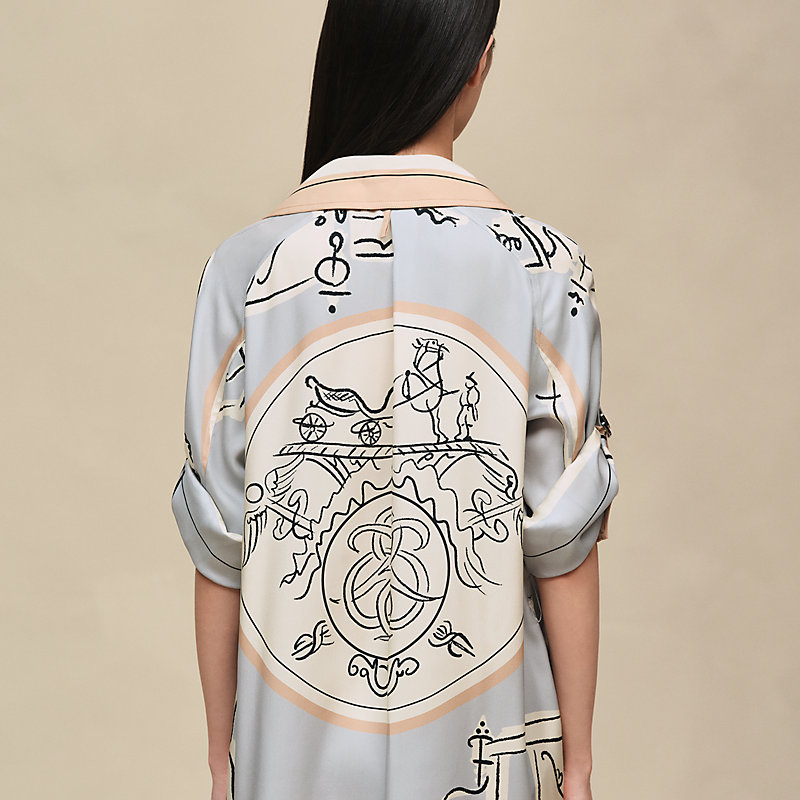 "Ex-Libris a Main Levee" dress