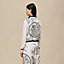 "Ex-Libris a Main Levee" long-sleeve twillaine cardigan, View: Worn, worn, view 3 of 6