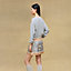"Ex-Libris a Main Levee" long-sleeve twillaine sweater, View: Worn, worn, view 3 of 5