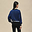 "Ex-Libris a Main Levee" long-sleeve twillaine sweater, View: Worn, worn, view 3 of 5