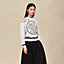 "Ex-Libris a Main Levee" long-sleeve twillaine sweater, View: Worn, worn, view 2 of 5