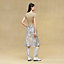 "Ex-Libris a Main Levee" short-sleeve twillaine long dress, View: Worn, worn, view 2 of 6