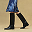 "Ex-Libris a Main Levee" short-sleeve twillaine long dress, View: Worn, worn, view 6 of 7