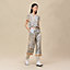 "Ex-Libris a Main Levee" short-sleeve twillaine sweater, View: Worn, worn, view 1 of 5