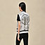 "Ex-Libris a Main Levee" sleeveless twillaine cardigan, View: Worn, worn, view 3 of 6
