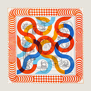 Ex-Libris Circuit scarf 70 | Hermès UK