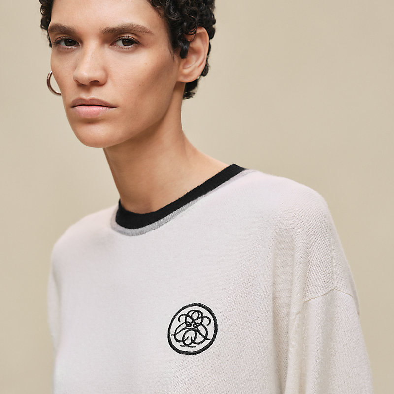 "Ex-Libris" long-sleeve tunic sweater