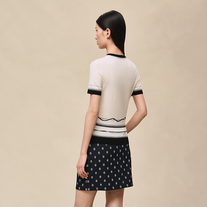 "Ex-Libris" short-sleeve sweater