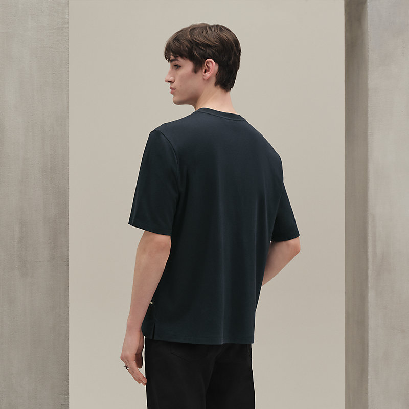 大人の美学◆エレガントな装い【HERMES】 Tシャツ ブラック Ex-Libris