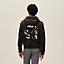 "Ex-Libris" zipped hooded sweater, View: Worn, worn, view 3 of 5