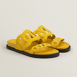 hermes yellow sandals