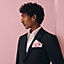Faconnee Upside Down pocket square 45, View: Worn, worn, view 2 of 3