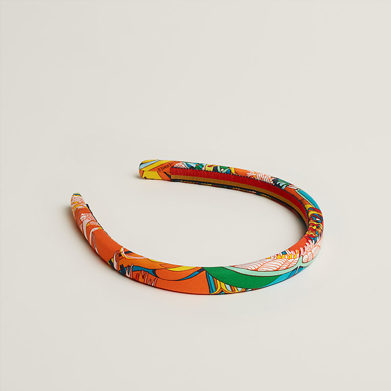 HERMES Elsa Fantaisie Botanique Hair Band Orange HERMES Elsa Fantaisie Botanique Hair Band Orange | eBay main image 3