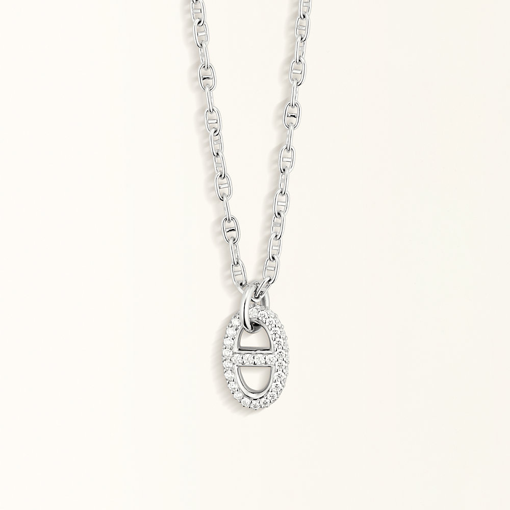 Hermes Amulettes Cadenas Diamond 18K Rose Gold Pendant Necklace Hermes | TLC