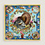 Faune et Flore du Texas embroidered scarf 90, View: front, front, view 2 of 4