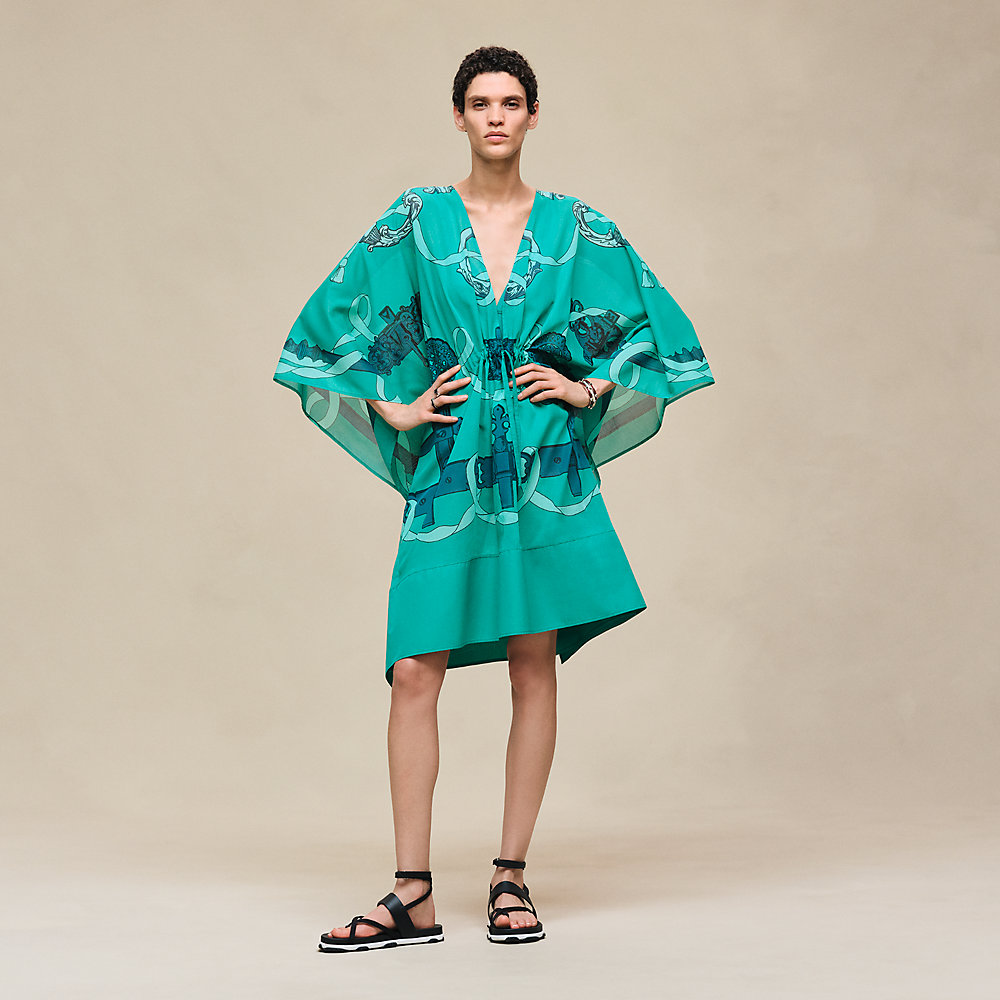 HERMES エルメス カットソー カノエ ferronnerie-remix-beach-caftan