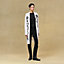 "Ferronnerie Remix" long-sleeve twillaine cardigan, View: Worn, worn, view 3 of 6