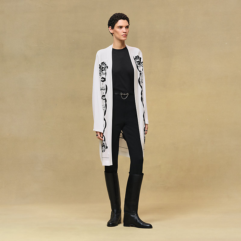 "Ferronnerie Remix" long-sleeve twillaine cardigan