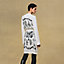 "Ferronnerie Remix" long-sleeve twillaine cardigan, View: Worn, worn, view 4 of 6