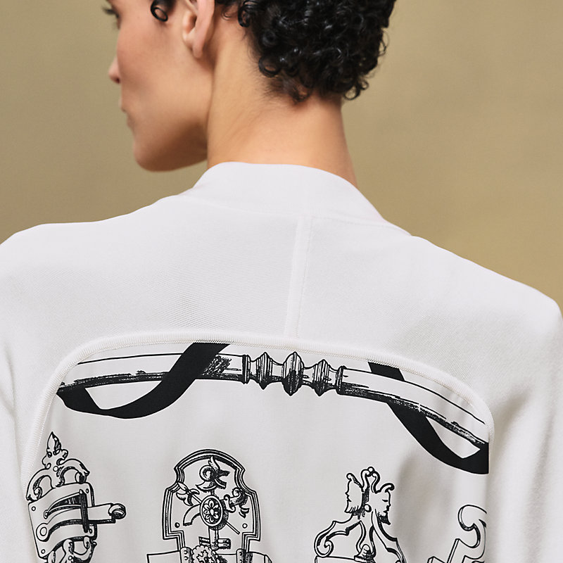 "Ferronnerie Remix" long-sleeve twillaine cardigan