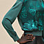 "Ferronnerie Remix" long-sleeve twillaine sweater, View: Worn, worn, view 5 of 5